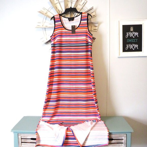 NWT Fox & Royal Trendy Plus Size Striped‎ Maxi Dress Size 1X - Picture 4 of 9